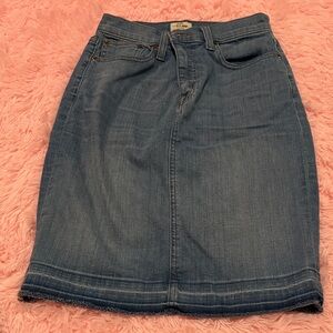 J. Crew Blue Denim above the knee Skirt